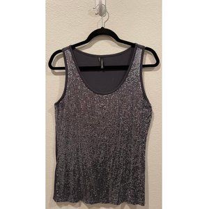 MAURICES Sequin Grey Sleeveless Tank Top